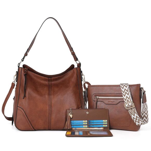 TANTOMI Handbags - Purses for Women 3PCS, PU Leather Crossbody Bags Set Shoulder Handbags